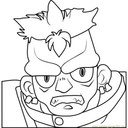 Zomb Beyblade Free Coloring Page for Kids