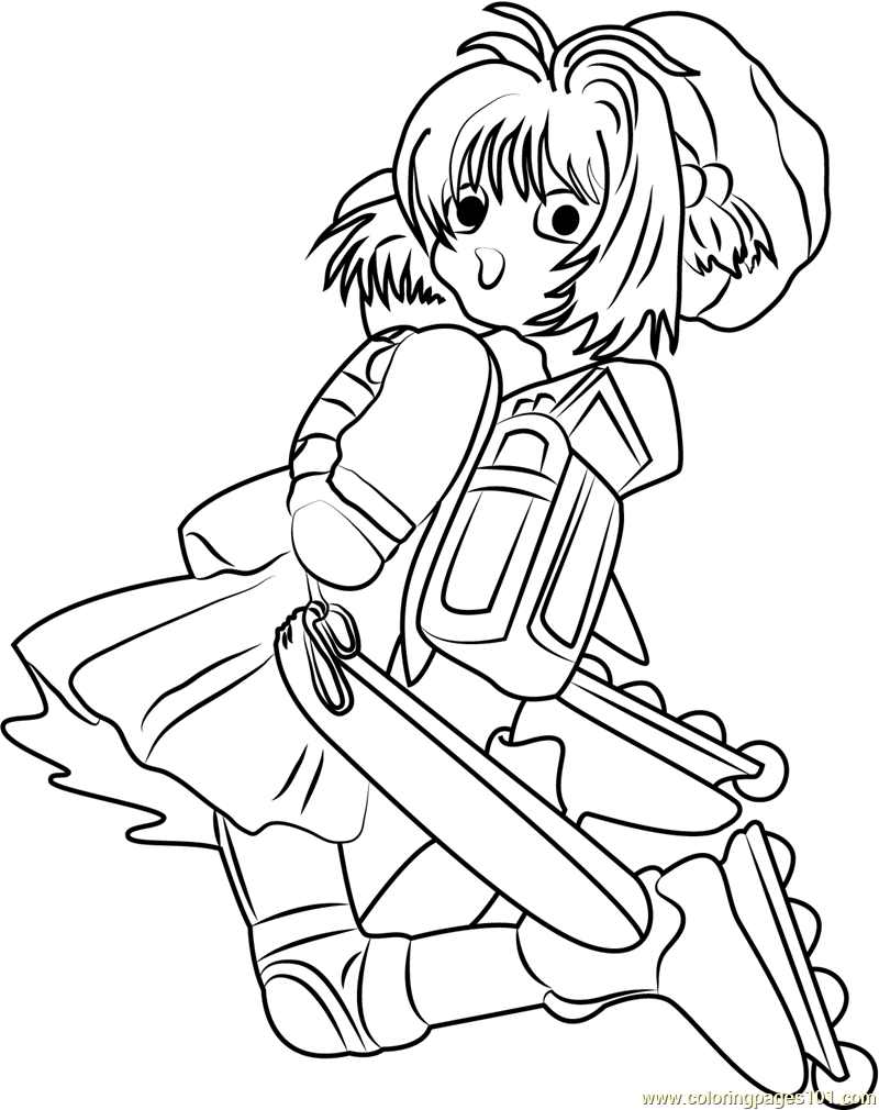 Cardcaptors Sakura 2 Coloring Page in 2023  Coloring pages, Cardcaptor  sakura, Coloring pages for kids