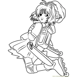 Cardcaptor Sakura by Kumiko Takahashi Free Coloring Page for Kids