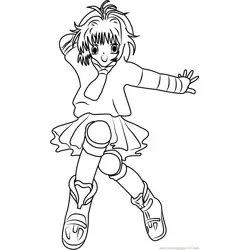 Dancing Cardcaptor Sakura Free Coloring Page for Kids