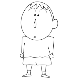 Bo Suzuki Crayon Shin chan Free Coloring Page for Kids