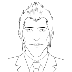 Kyosuke Higuchi Death Note Free Coloring Page for Kids