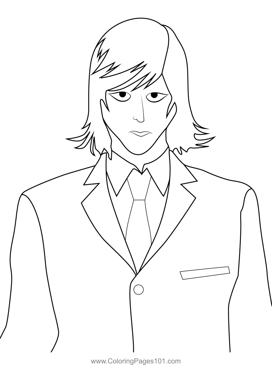 Lind L Tailor Death Note Coloring Page for Kids - Free Death Note