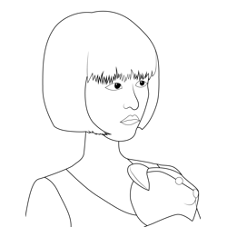Maki Nikaido Death Note Free Coloring Page for Kids