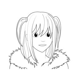 Misa Amane Death Note Free Coloring Page for Kids