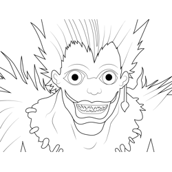 Ryuk Death Note Free Coloring Page for Kids