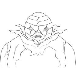 Sidoh Death Note Free Coloring Page for Kids
