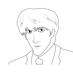 Suguru Shimura Death Note Free Coloring Page for Kids