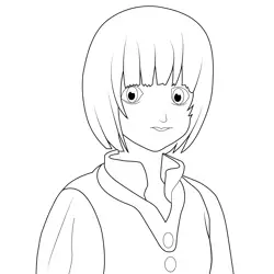 Yumi Aizawa Death Note Free Coloring Page for Kids