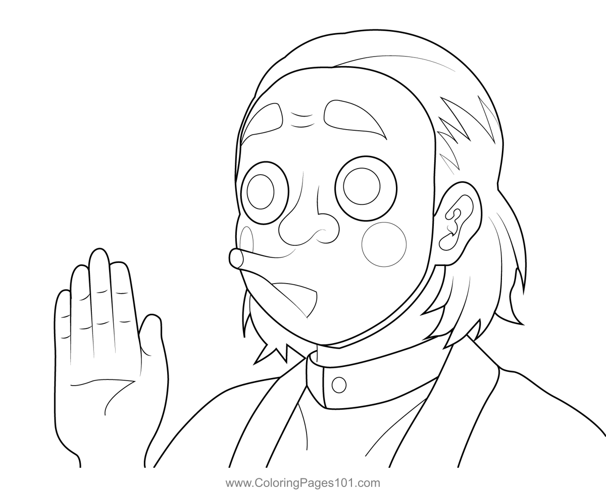 Kozo Kanamori Demon Slayer Coloring Page for Kids - Free Demon Slayer ...