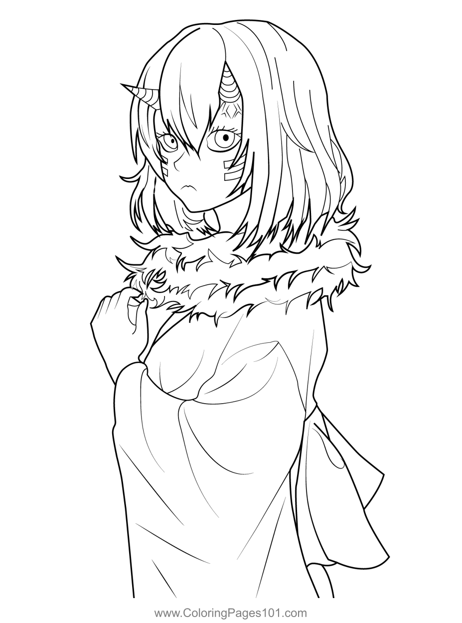 Mukago Demon Slayer Coloring Page for Kids - Free Demon Slayer ...