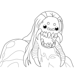 Spider Demon Father Demon Slayer Free Coloring Page for Kids