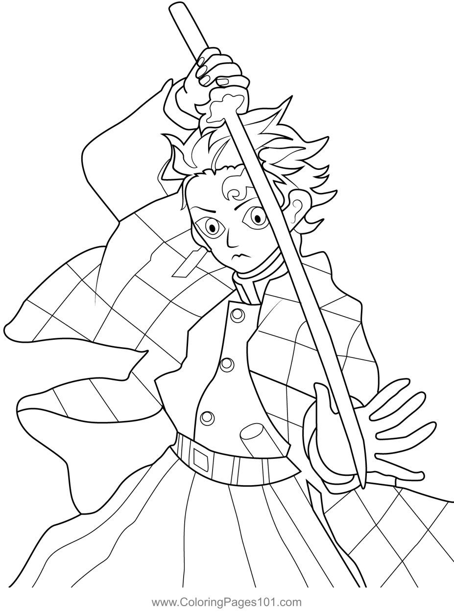 Tanjiro Coloring Pages