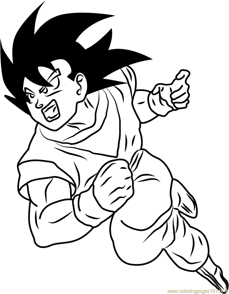 Dragon Ball Z Coloring Page for Kids - Free Dragon Ball Z Printable