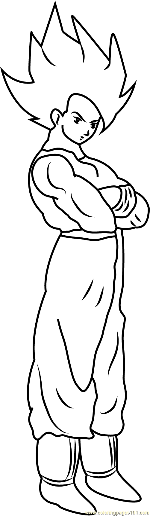 angry gogeta Coloring Page - Anime Coloring Pages