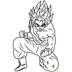 SonGoku Super Saiyajin - 2 - Dragon Ball Kids Coloring Pages