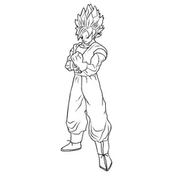 Dragonball Z 1 Free Coloring Page for Kids