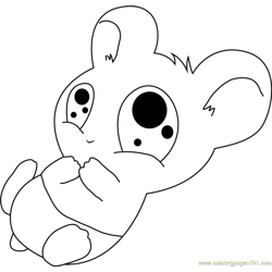 Baby Hamtaro Free Coloring Page for Kids