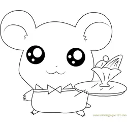 Hamtaro Free Coloring Page for Kids