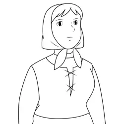 Dete Heidi, Girl of the Alps Free Coloring Page for Kids