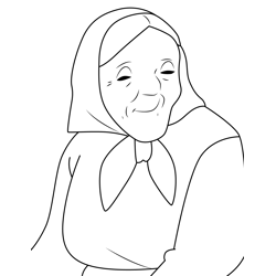 Peter's Grandmother Heidi, Girl of the Alps Free Coloring Page for Kids