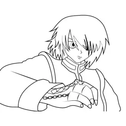 Kurapika prepares to fight Free Coloring Page for Kids