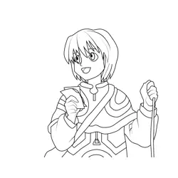 Kurapika shopping in the outside world Free Coloring Page for Kids