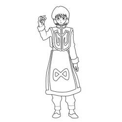 Kurapika smartest look Free Coloring Page for Kids