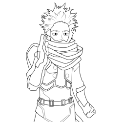 Hitoshi Shinso My Hero Academia Free Coloring Page for Kids