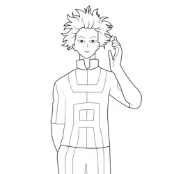 Hitoshi Shinso Physical Education Uniform My Hero Academia Free Coloring Page for Kids