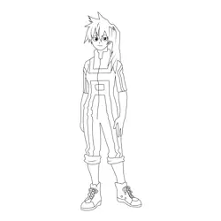Itsuka Kendo Physical Education Uniform My Hero Academia Free Coloring Page for Kids