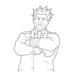 Rikido Sato student Uniform My Hero Academia Free Coloring Page for Kids