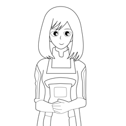 Yui Kodai Physical Education Uniform My Hero Academia Free Coloring Page for Kids