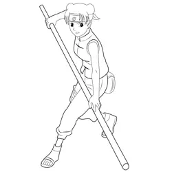 Naruto Girl Free Coloring Page for Kids