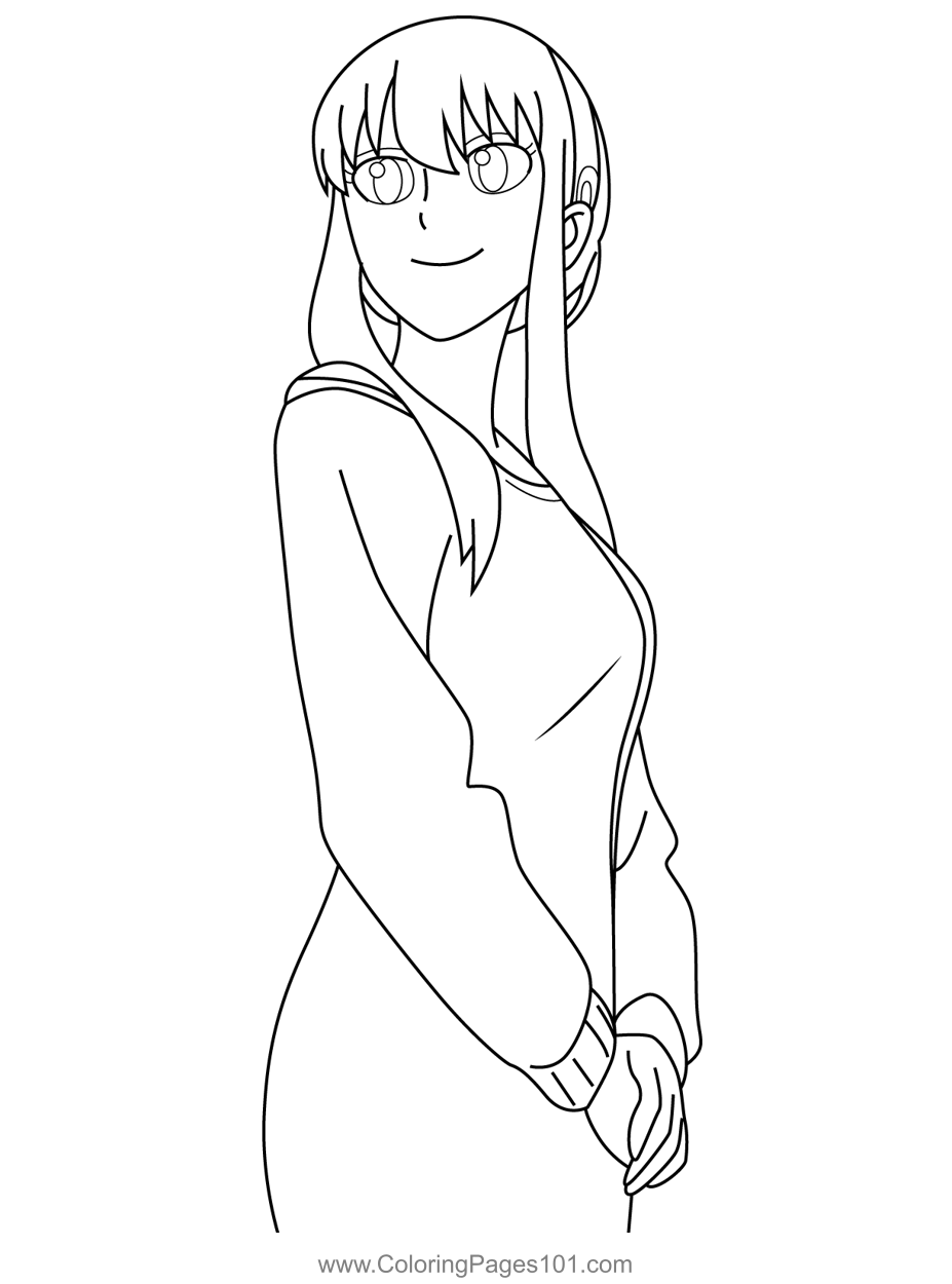 Spy X Family Coloring Pages Yor