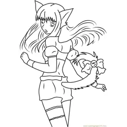 Mew Mew Looking Back Free Coloring Page for Kids