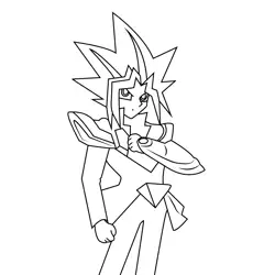 Cute Yu-Gi-Oh Free Coloring Page for Kids