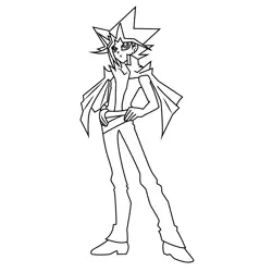 Fixed Yu-Gi-Oh Free Coloring Page for Kids