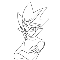 Yu-Gi-Oh Looking At You Free Coloring Page for Kids