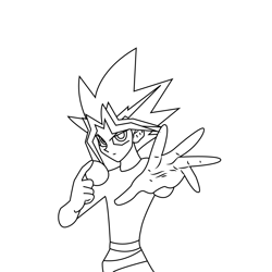 Yu-Gi-Oh Free Coloring Page for Kids
