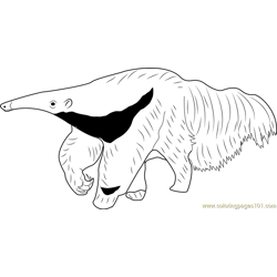 The Mighty Giant Anteater Free Coloring Page for Kids