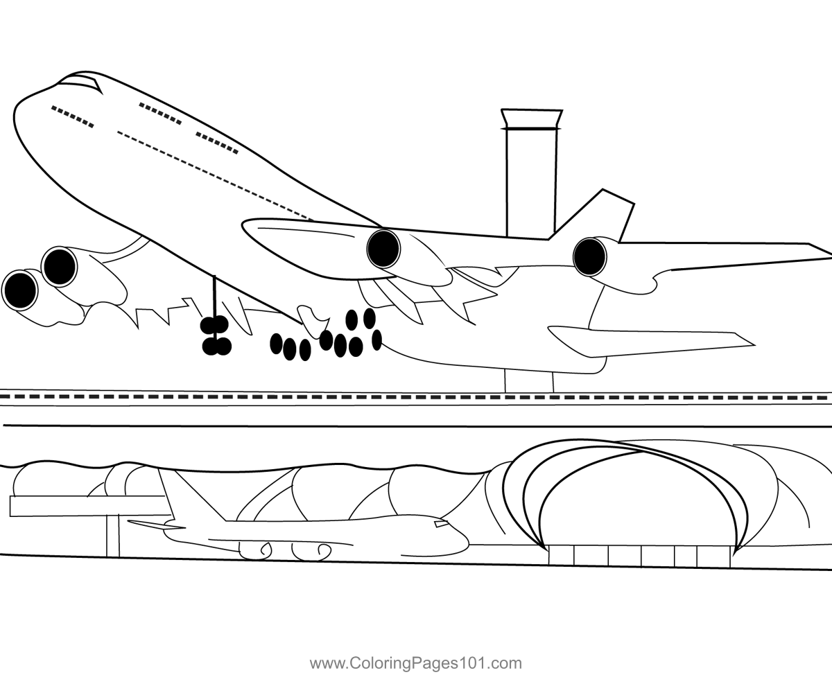 Suvarnabhumi Airport Coloring Page for Kids - Free Thailand Printable