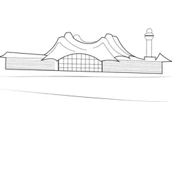 Denver International Airport United States Free Coloring Page for Kids
