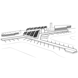 Newark International Airport Free Coloring Page for Kids