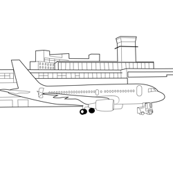 Philadelphia International Airport Free Coloring Page for Kids