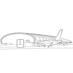 Dubai Airport Airside Free Coloring Page for Kids