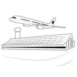 Airports In London Free Coloring Page for Kids
