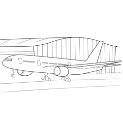 Heathrow Airport Terminal Free Coloring Page for Kids