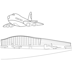 London Heathrow Free Coloring Page for Kids