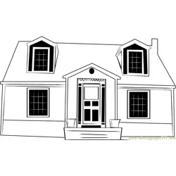 Cape Cod Front Free Coloring Page for Kids